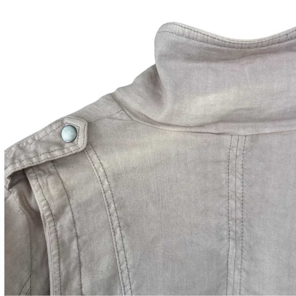 Free People Linen Blend Moto Jacket Lavender Size 8 - Picture 5 of 5